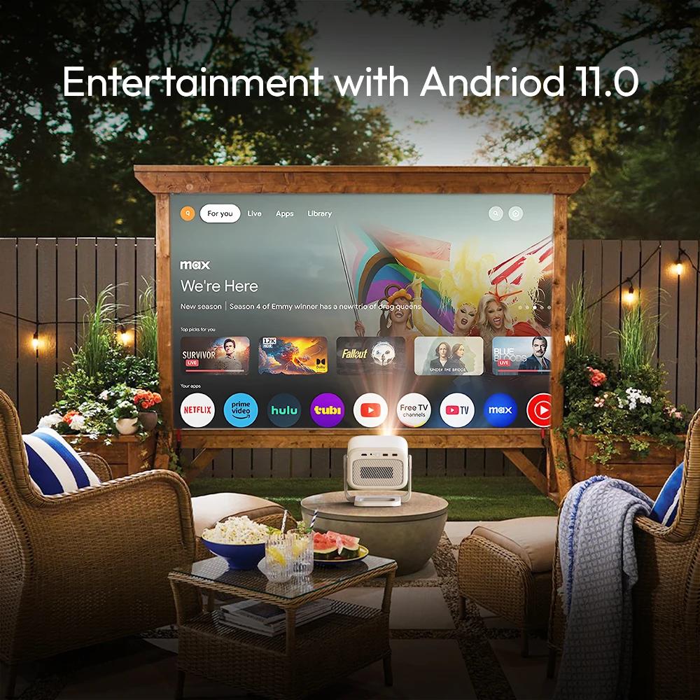 BYINTEK U90 projecteur 4K Full HD1080P cinéma Android 11.0 WiFi Mini Portable 1080P Home cinéma vidé