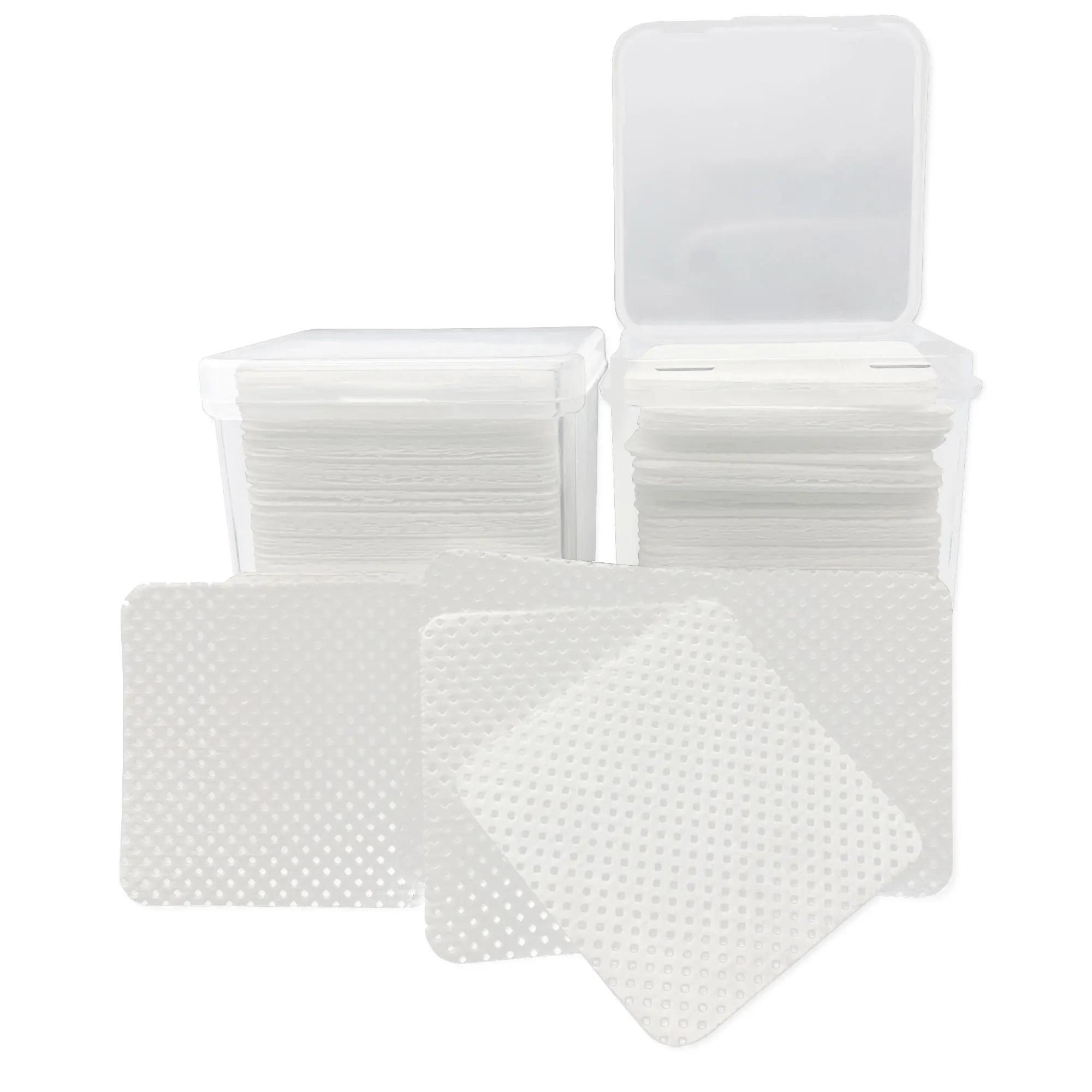 200 pièces/boîte dissolvant jetable tampon de coton lingettes vernis à ongles cils colle nettoyant n