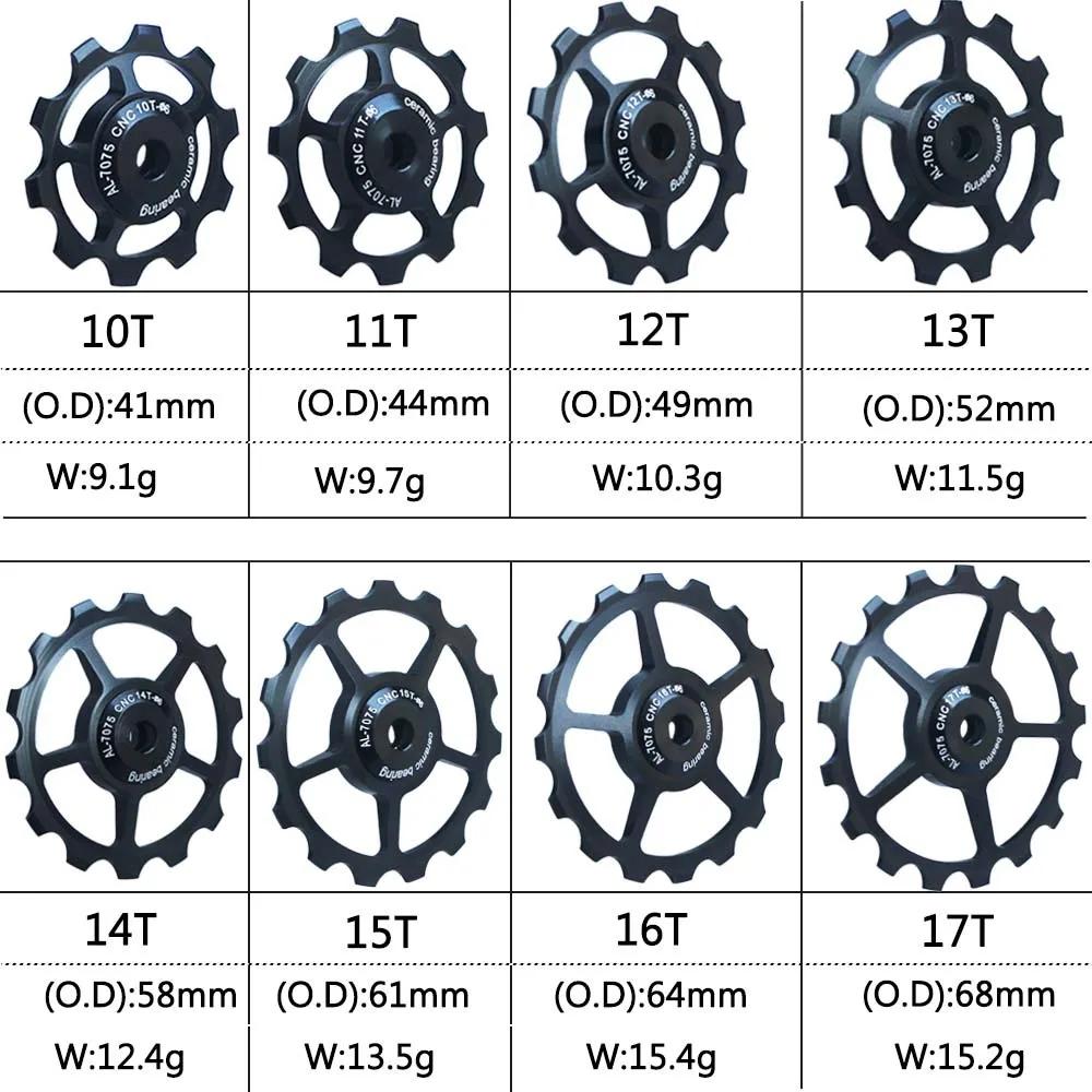 10T 11T 12T 13T 14T 15T 16T 17T vtt vélo de route dérailleur arrière poulie rouleau roulement en cér
