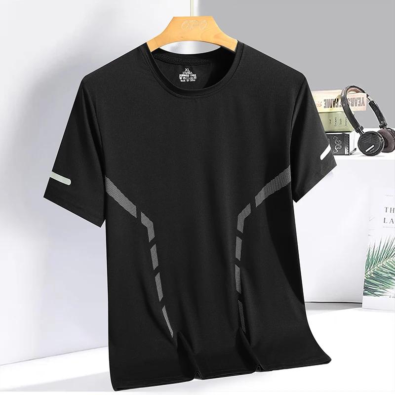 T-shirt running homme respirant été - Top gym fitness manches courtes mince M-5XL