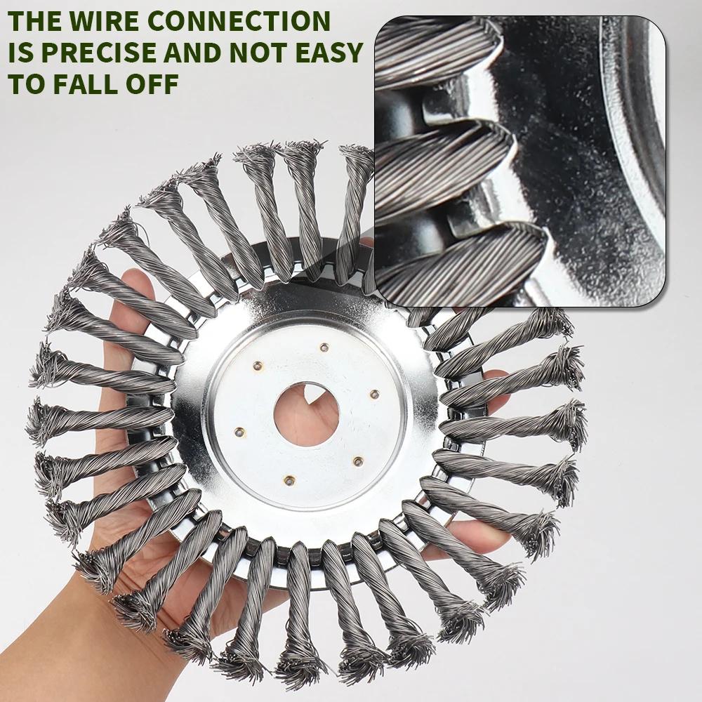 Machine de désherbage pour aménagement paysager, 6/8 pouces, brosse rotative pour mauvaises herbes,