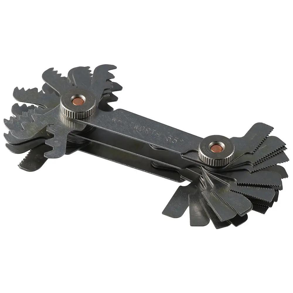 Jauge de pas de filetage de vis en acier inoxydable, Meacceler& Imperial, outil de mesure, résistant