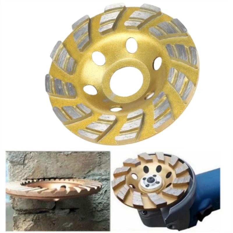 4 pouces 100mm béton pierre céramique Turbo diamant meule 12 Segs meuleuse d'angle robuste roues pou