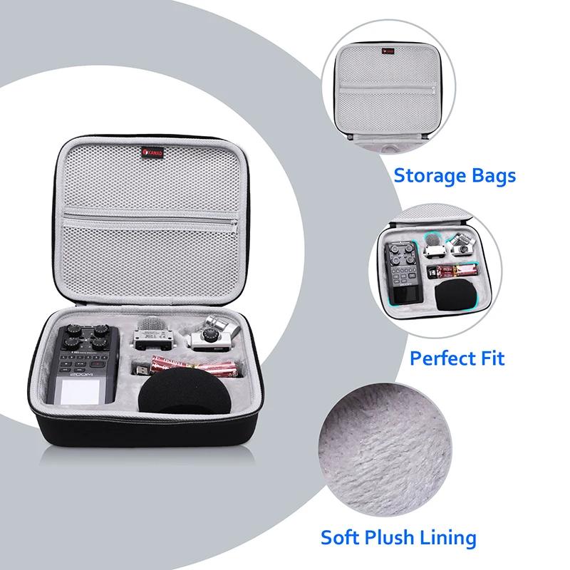 XANAD OligHard Case for Zoom H6, 6-Track, Portable Recorder, Protective, Carrying, Storage Bag