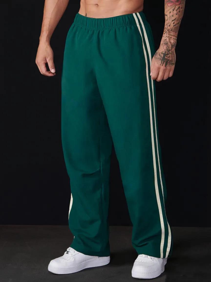 GYM populaire pantalons longs hommes course décontracté jambe droite pantalons de survêtement automn