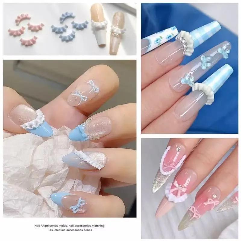 Jupe en dentelle française, soulagement 3D, moule pour Nail Art, modèle de sculpture en Silicone sou