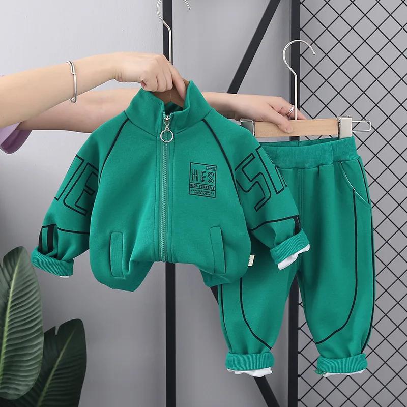 Nouveau printemps automne bébé vêtements Costume enfants garçons veste pantalon 2 pièces/ensembles e