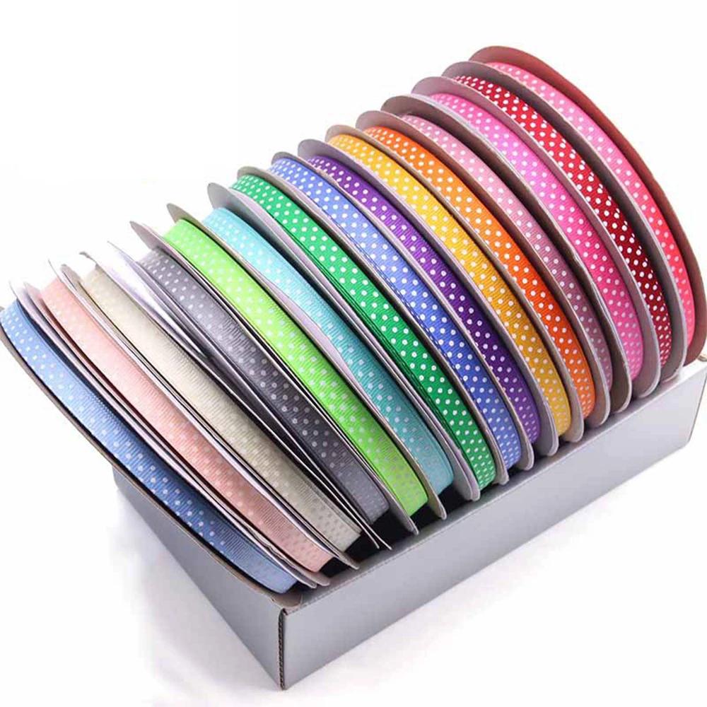 Rubans côtelés à pois, 5 Yards, pour emballage de cadeaux DIY, décoration de mariage, artisanat de p