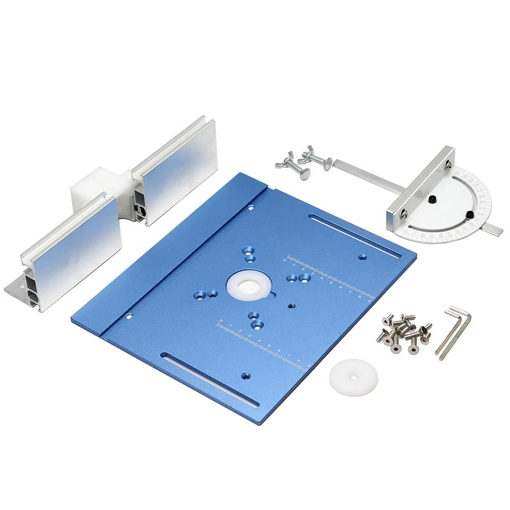 Plaque d'insertion de Table de routeur en aluminium, tondeuse à bois, fraisage électrique du bois, p