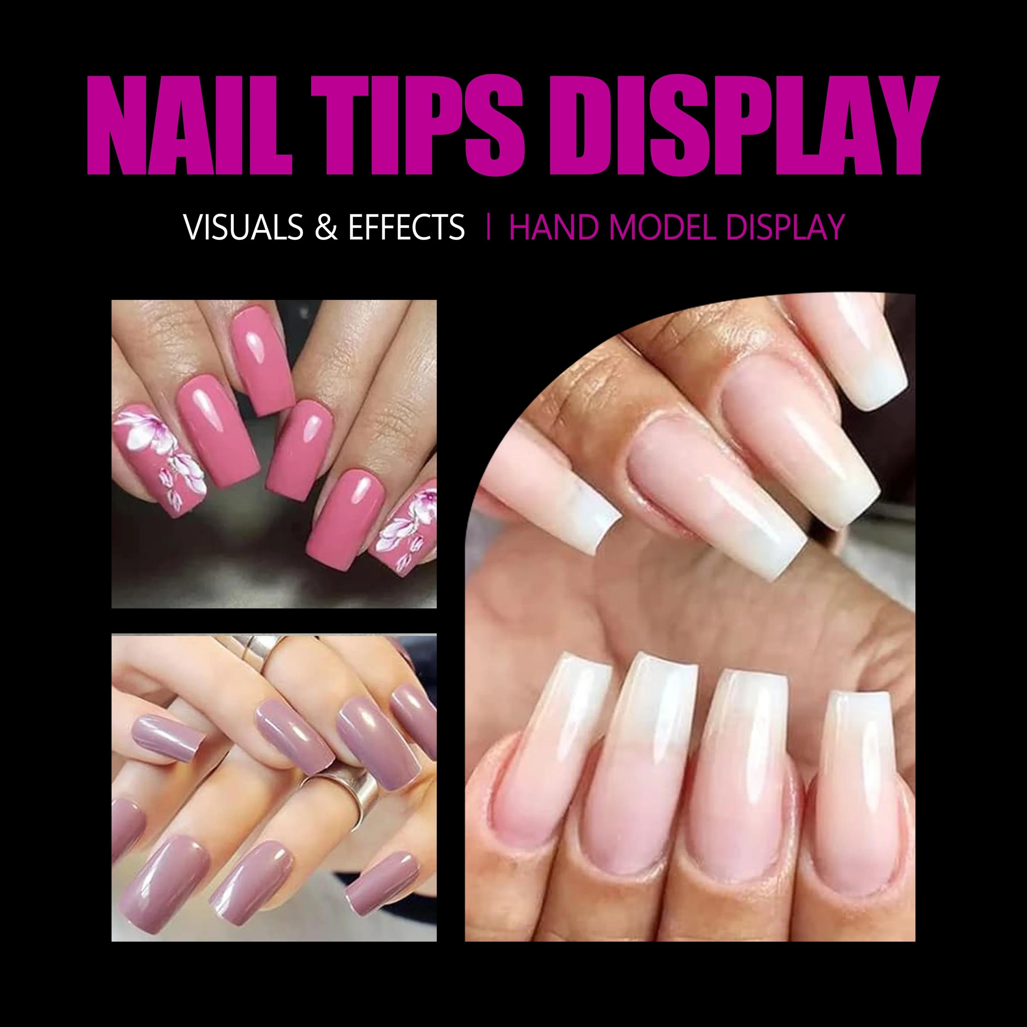 240/330 pièces pointes d'ongles demi-mates, carrés 15 tailles faux ongles transparents couverture co