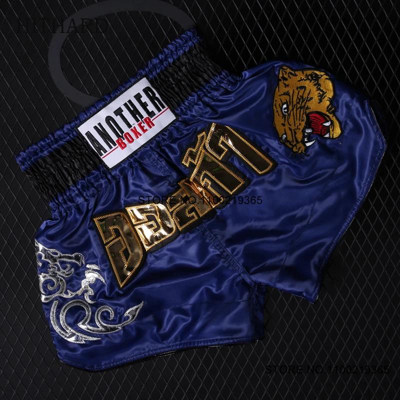 Tigre Muay Thai Shorts Satin Kick Boxing Shorts Hommes Femmes Enfants Gym Arts martiaux MMA Vêtement