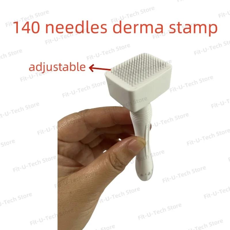 En vente Derma timbre Microneedling visage rouleau masseur réglable titane aiguille longueur soins d