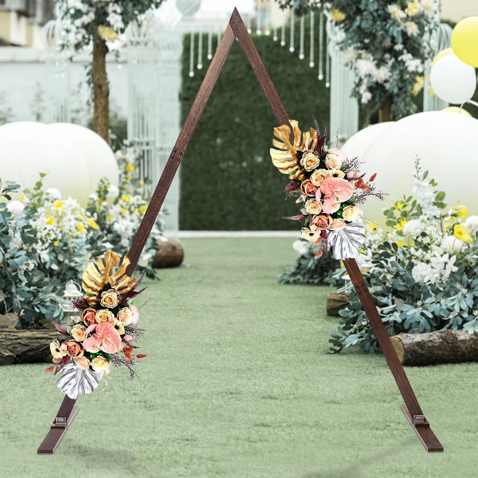 Arche de Mariage en Bois de 8,2 Pieds, Magnifique Support d'Arrière-Plan pour Cérémonie, Jardin