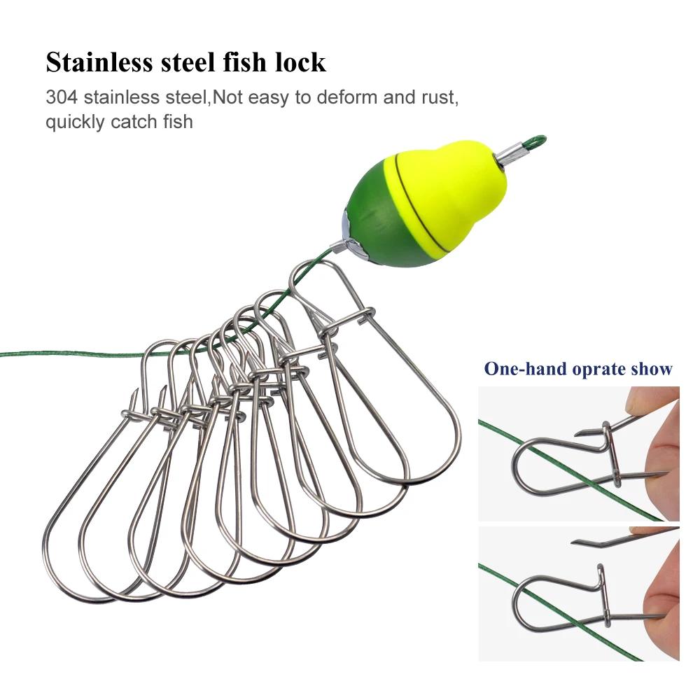 Boucle de verrouillage de pêche Portable boucle de verrouillage de poisson vivant avec moulinet en a