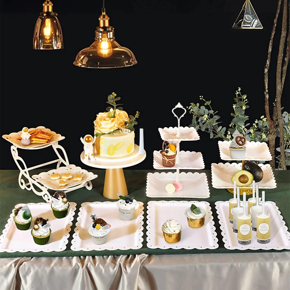 Support à Gâteaux Chi à 3 Niveaux en Plastique, Tour à Dessert, pour Thé, ixPréChristophe, Mariage,