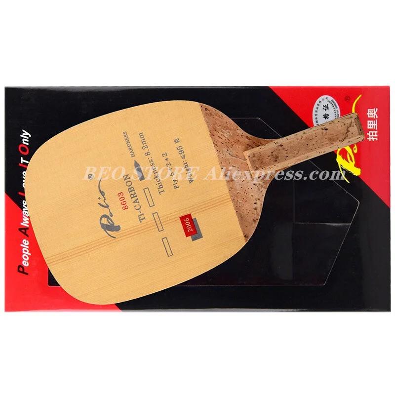 PALIO-Raquette de tennis de table 8603 en carbone et titane JS, raquette de ping-pong originale, pen