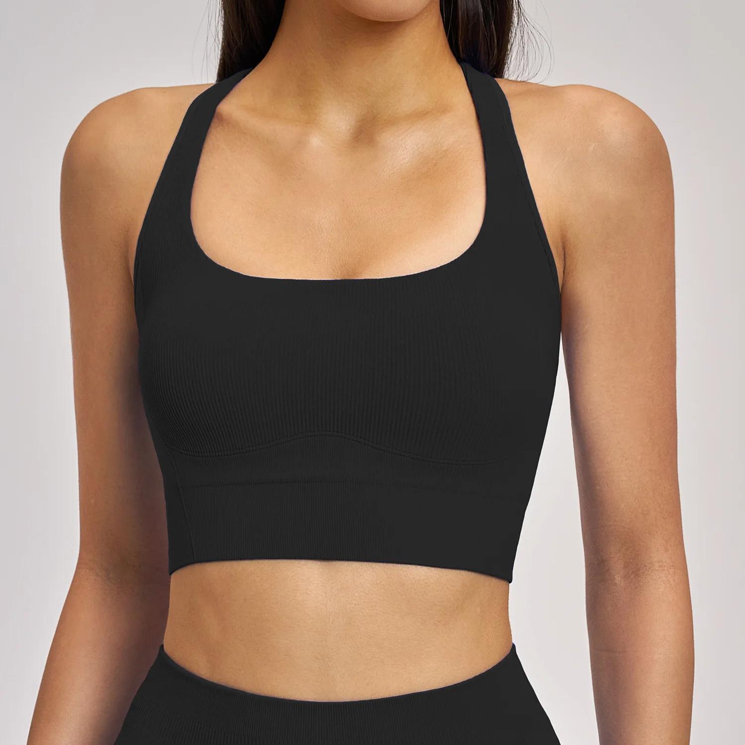 Soutien-gorge de sport respirant sans couture, anti-transpiration, pour femme, brassière de yoga ant