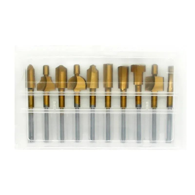 Mèches de routeur HSS, coupe-bois, fraisage adapté au jeu d'outils rotatifs Dremel, tige de 1/8 "3mm