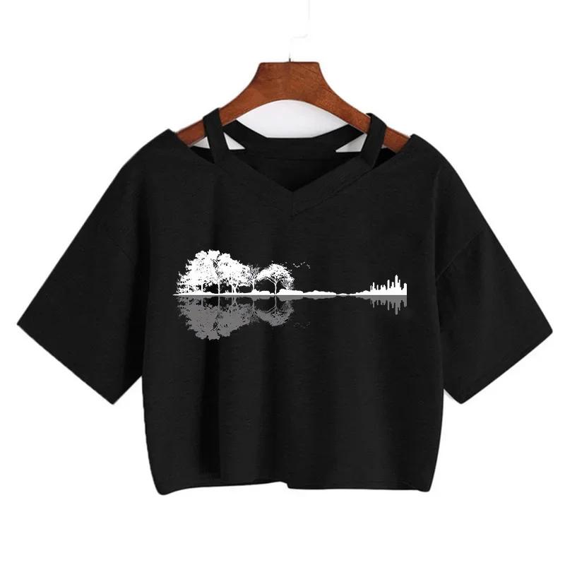 2000s Y2k Imprimer Femmes T-shirt Harajuku Gothique Recadrée Mange T-shirt Drôle Graphique T-shirt S