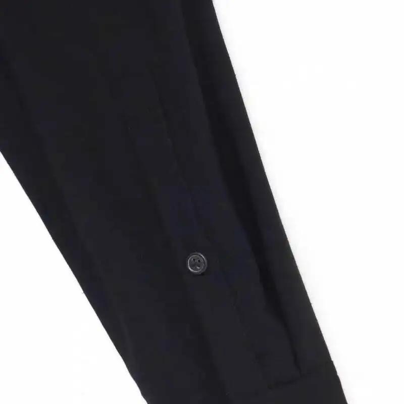 HKSH printemps automne nouveau homme marée Chic Yamamoto chemise foncée tissé à la main longueur moy