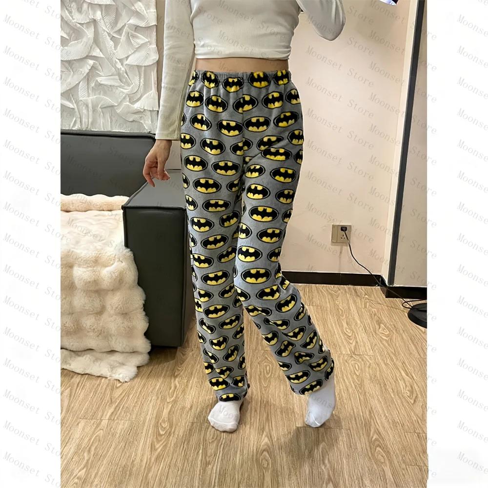 Automne hiver pantalons de couchage Y2k décontracté Batman femmes vêtements de nuit à la mode flanel