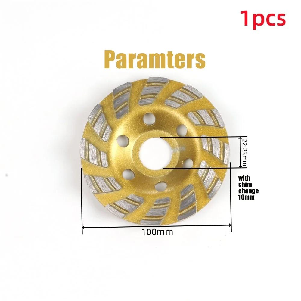 4 pouces 100mm béton pierre céramique Turbo diamant meule 12 Segs meuleuse d'angle robuste roues pou