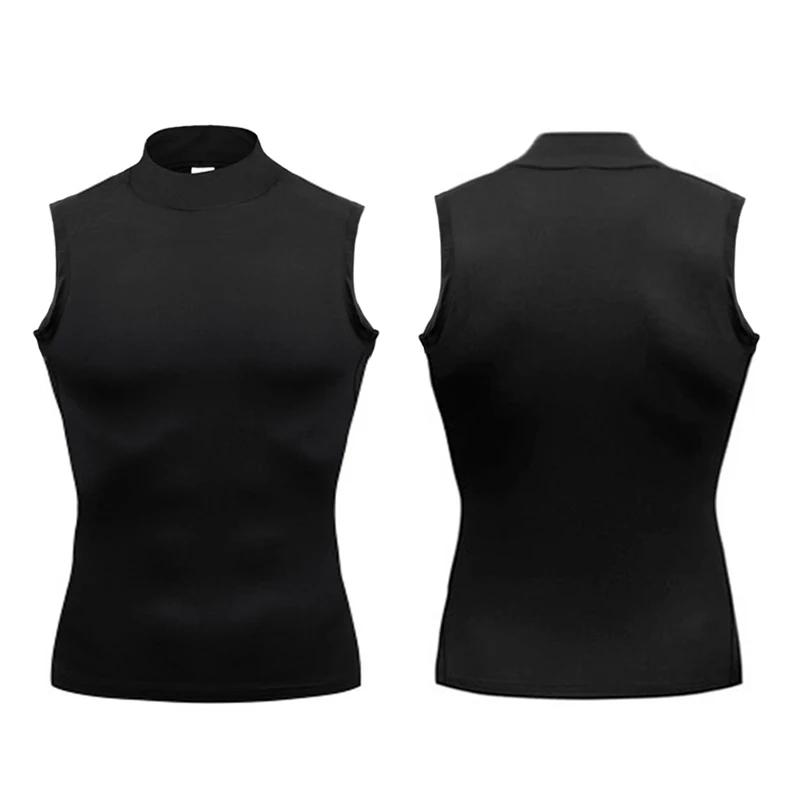 Chemise compression homme débardeur fitness - T-shirt élastique sans manches pour musculation et running