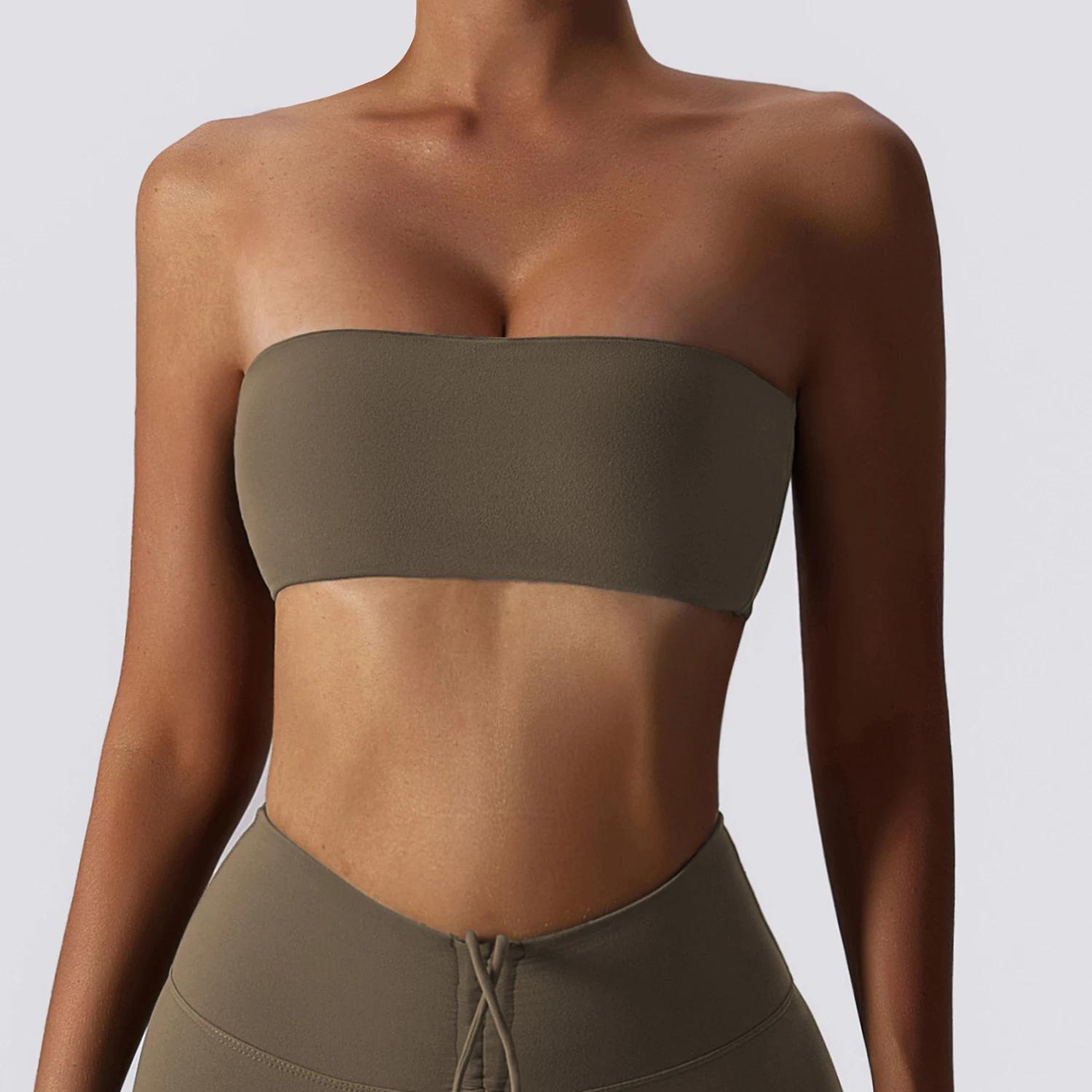 Soutien-gorge de sport sans bretelles pour femme, séchage rapide, idéal pour la gym, le yoga, le fit