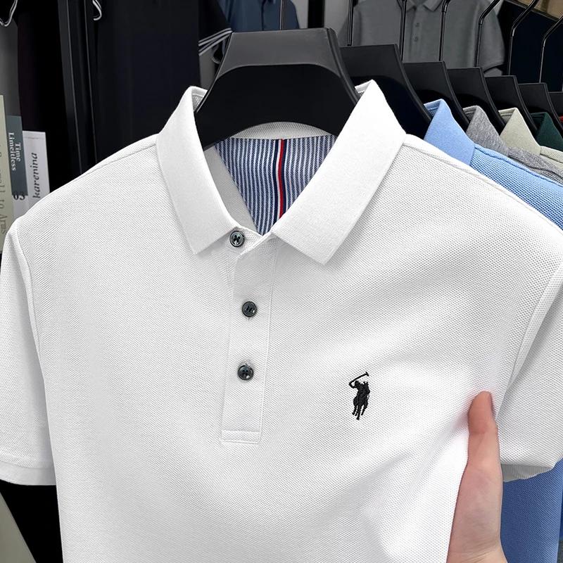 100% coton manches courtes polo shirt Summer New respirant hommes t - shirt marque haut de gamme Pau