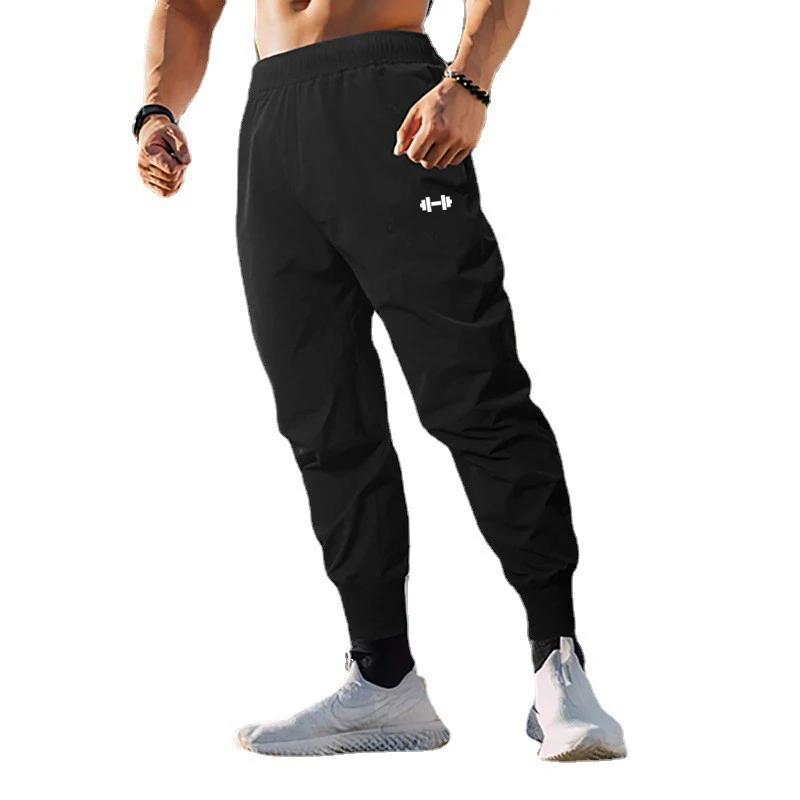Pantalon de sport ultra fin pour homme, séchage rapide, taille haute, fitness, musculation, entraîne