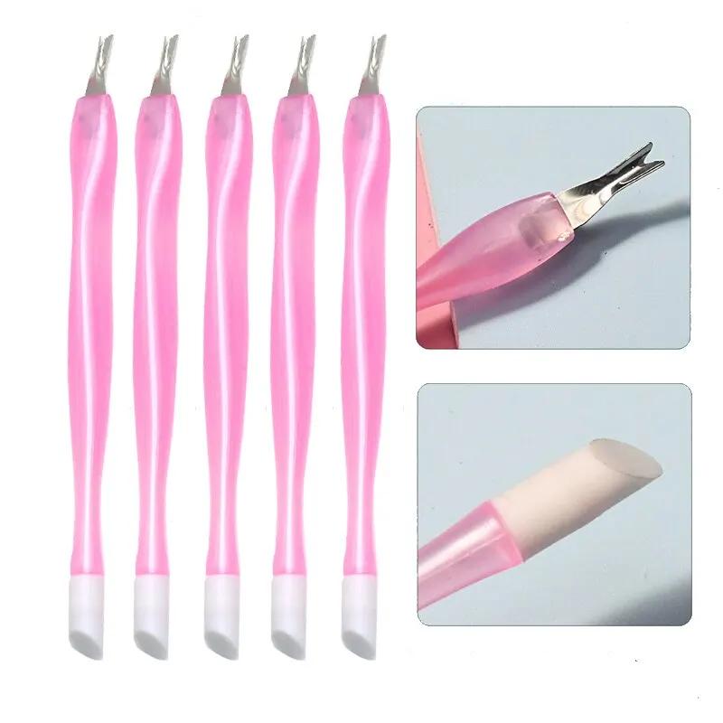 Outils de manucure et pédicure en acier inoxydable, poussoir de vernis à ongles gel UV, tondeuse à 2