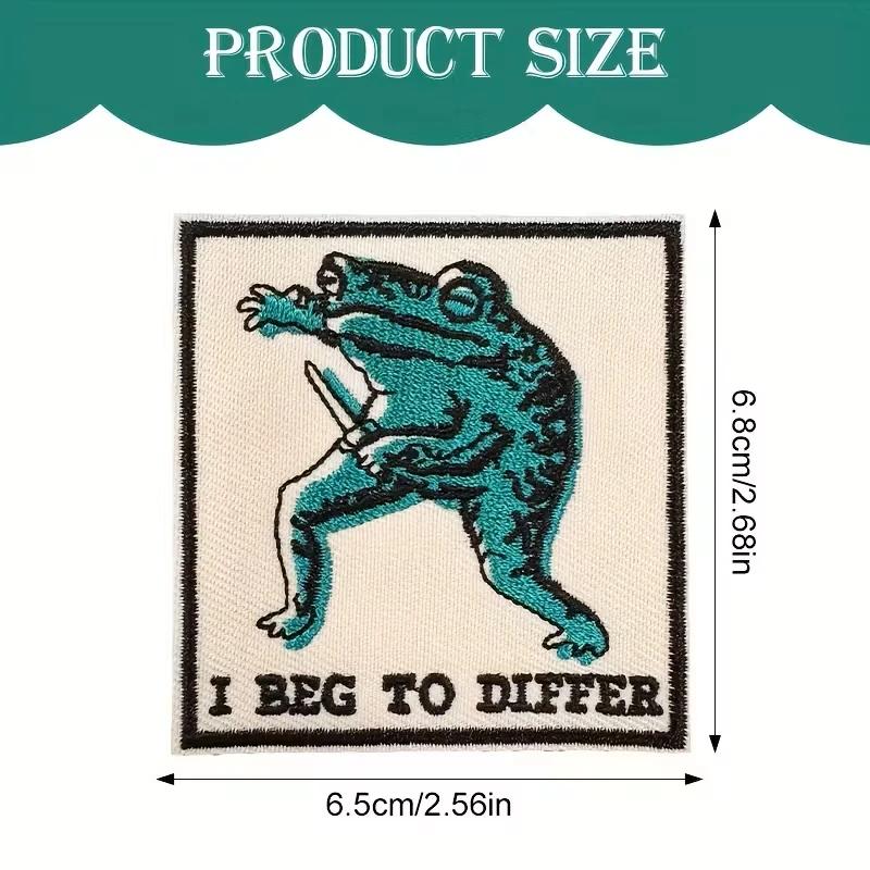 Patch brodé I Beg To Different, 1 pièce, Badge d'avertissement humoristique, cadeau pour vêtements,