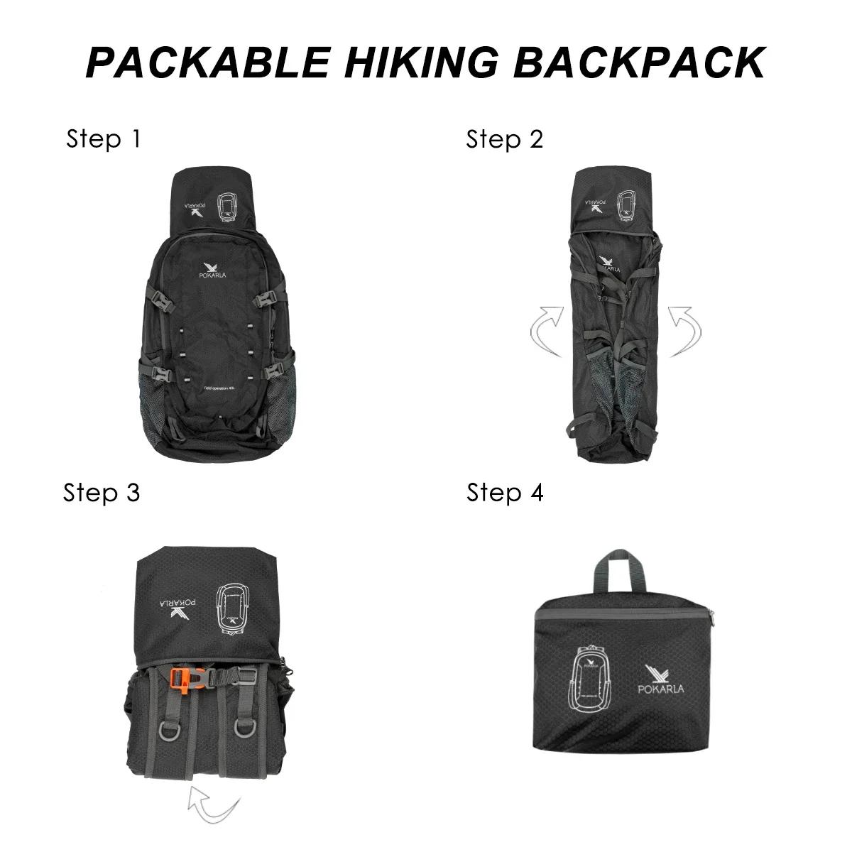 Sac à dos de voyage 40L, imperméable, léger, pliable, pour randonnée en plein air, camping, sac à do