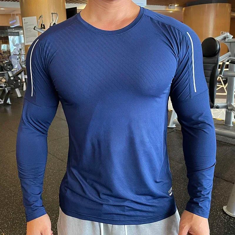 Haute qualité chemise de course hauts vêtements hommes Gym Sport t-shirt séchage rapide Compression
