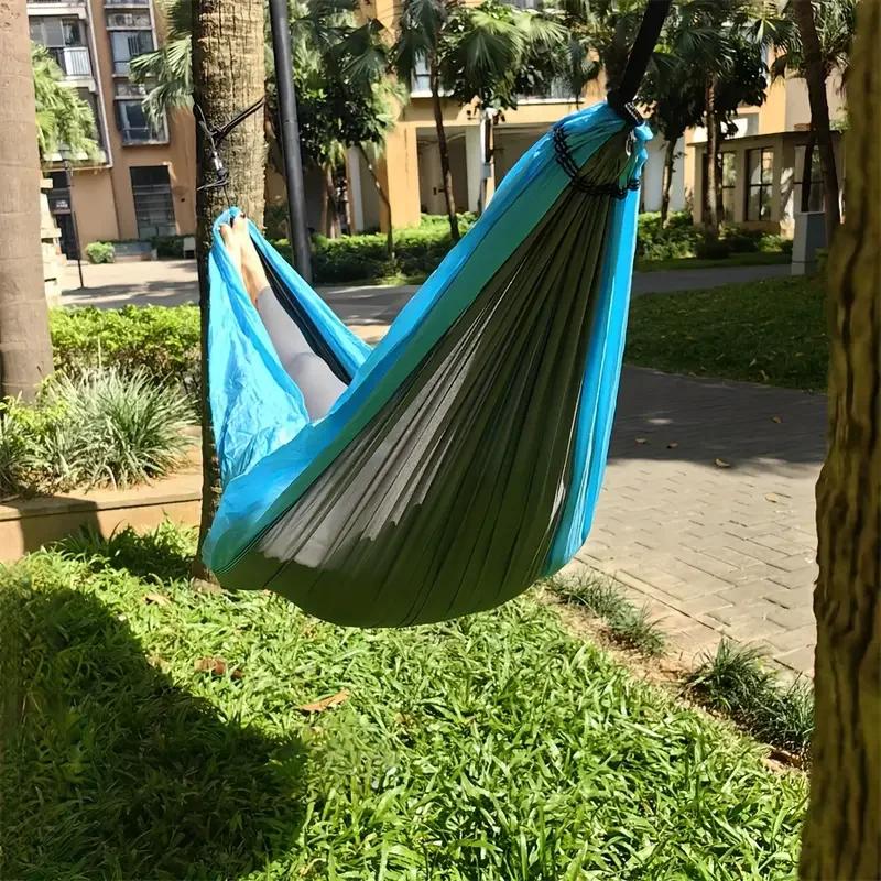 Hamac de Camping, accessoires de Camping, équipement pour l'extérieur et l'intérieur avec sangles d'