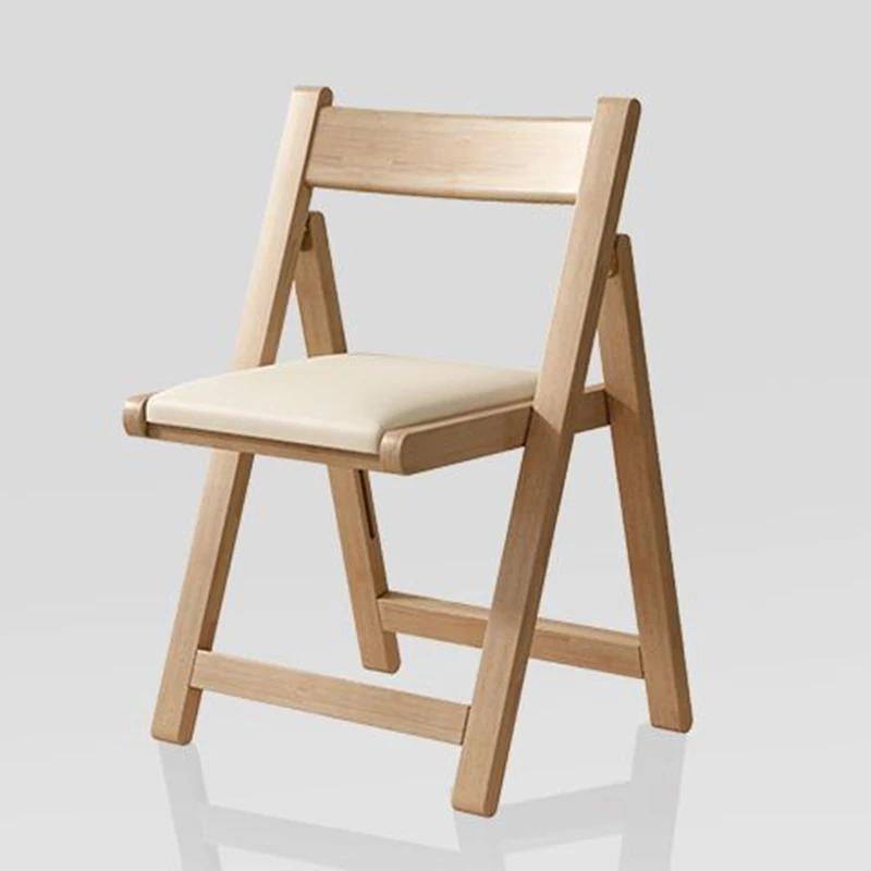 Chaises de salon simples, chaises nordiques modernes en bois, chaise pliante Portable minimaliste, D