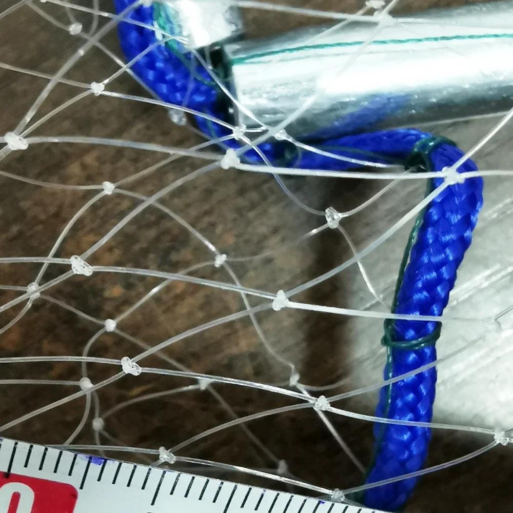 Lawaia filet moulé à la main en aluminium ou anneau en plastique bleu réseau pliant pendentif en aci