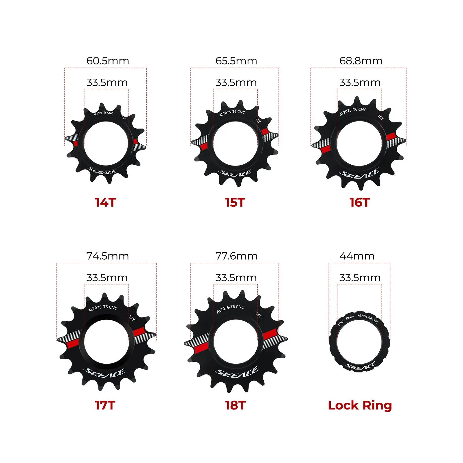 SKEACE vélo à pignon fixe 13T 14T 15T 16T 17T 18T cyclisme Cog Fixie piste vélo volant d'inertie à v