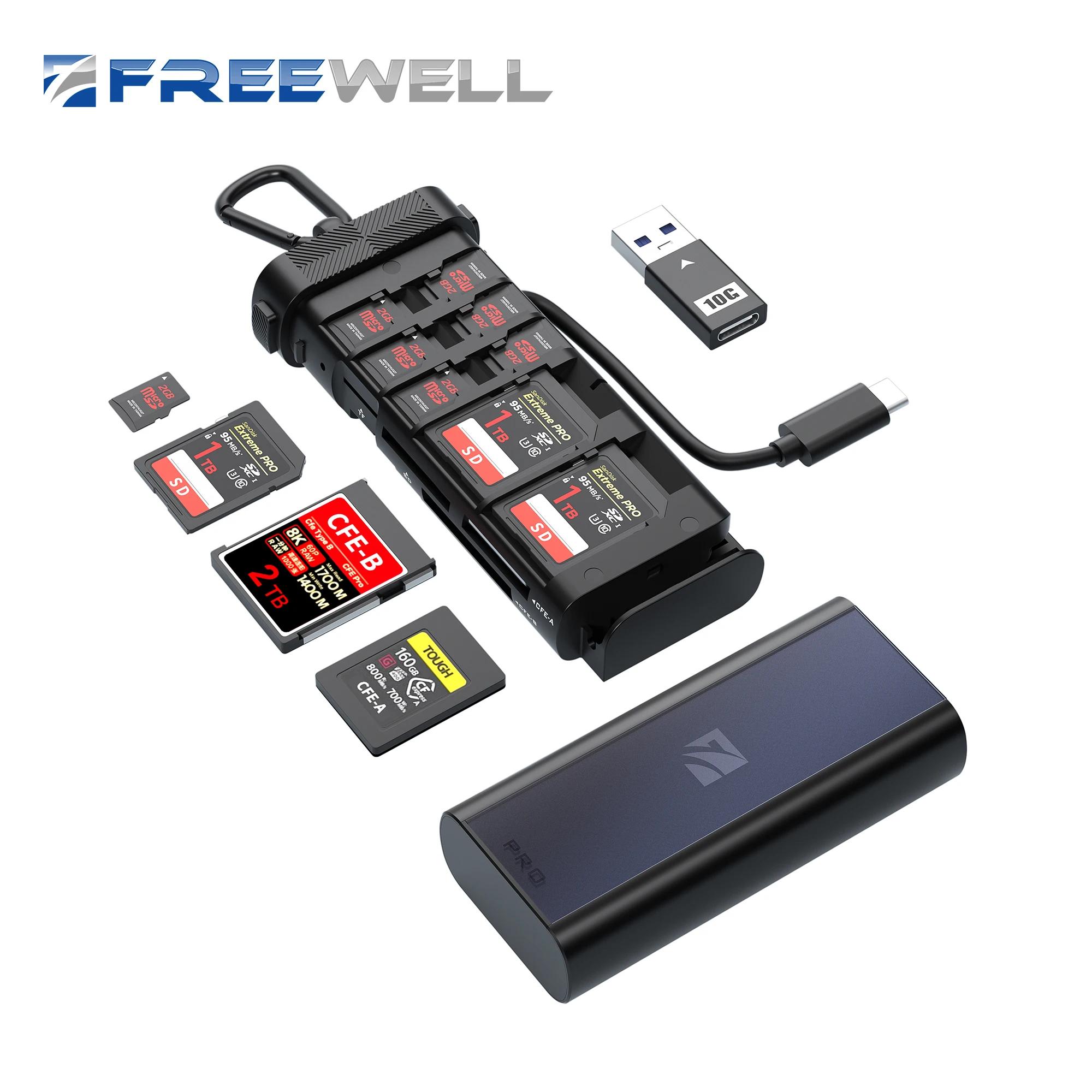 Lecteur de carte FrePS-Pro portable polyvalent, CF Express A/B,SD TF et Micro SD, support pour les p