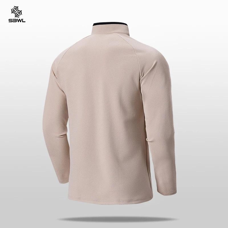 SBWL nouveau haute qualité gaufre plaid automne hiver avec chaud à manches longues T-shirt mode spor