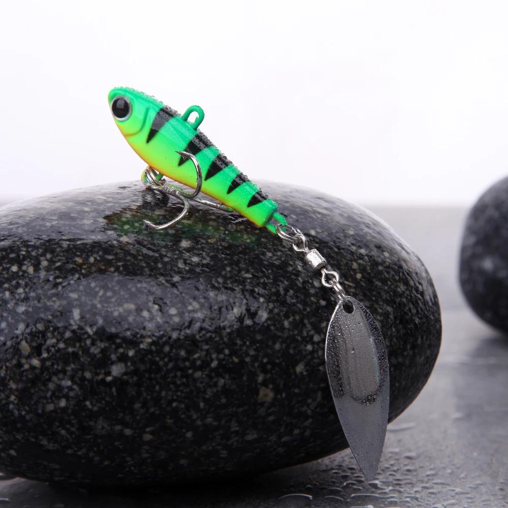WALK FISH 1 pièces leurre de pêche tête plombée poisson 20g VIB cuillères de Rotation pêche en océan
