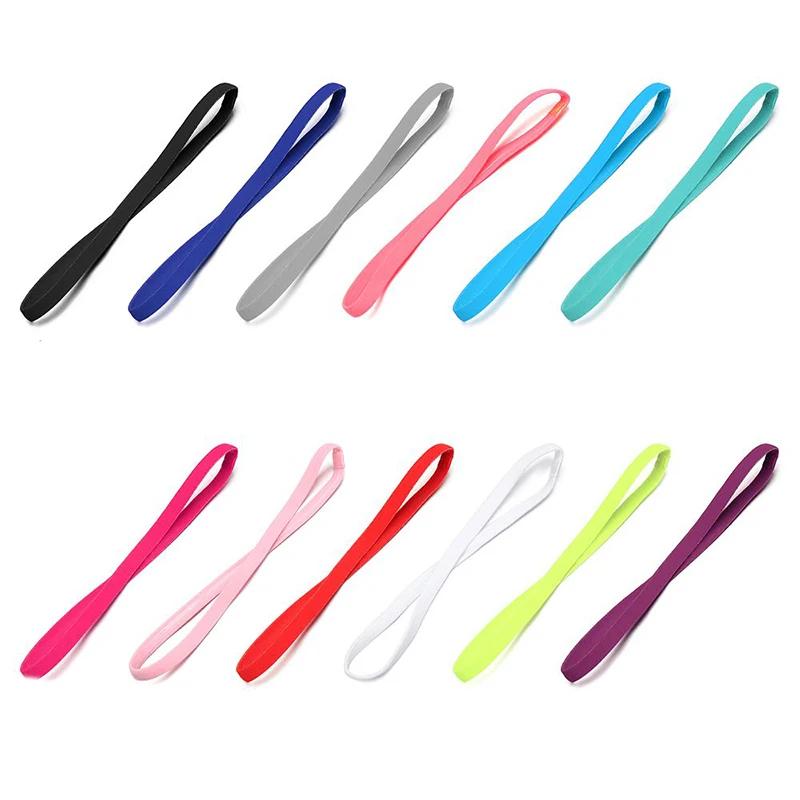 3 pièces couleur bonbon femmes hommes Yoga bandes de cheveux Sport bandeau filles Sport anti-dérapan