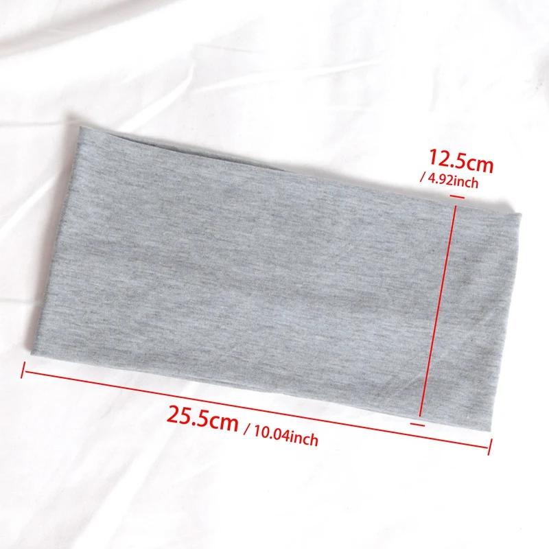 1PC large bandeau sport cyclisme lavage visage bandeaux doux Yoga tricoté bandeau pour femmes fille