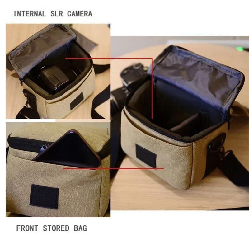 Sac à bandoulière en toile pour appareil photo Canon EOS M10 M6 M5 SX60 SX50 SX30 SX510 1100D 1200D