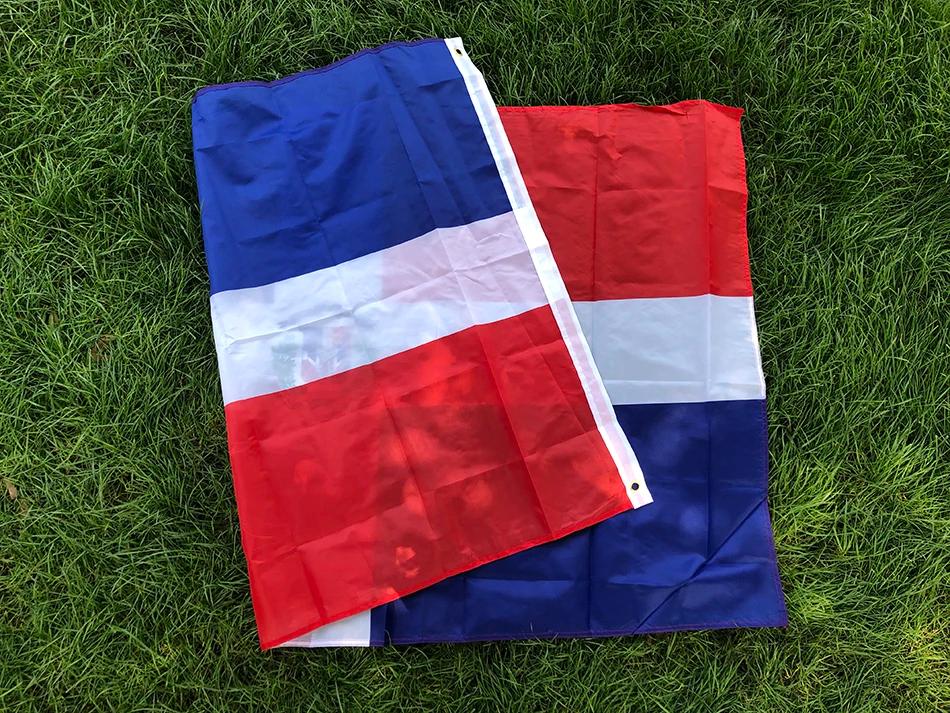 SKY DRAPEAU livraison gratuite 90X150CM suspendu Polyester république dominicaine bannière nationale