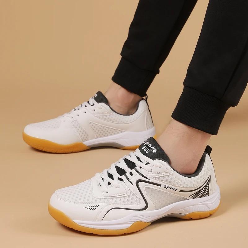 Chaussures de badminton pour hommes et femmes, antidérapantes, résistantes à l'usure, absorbant les