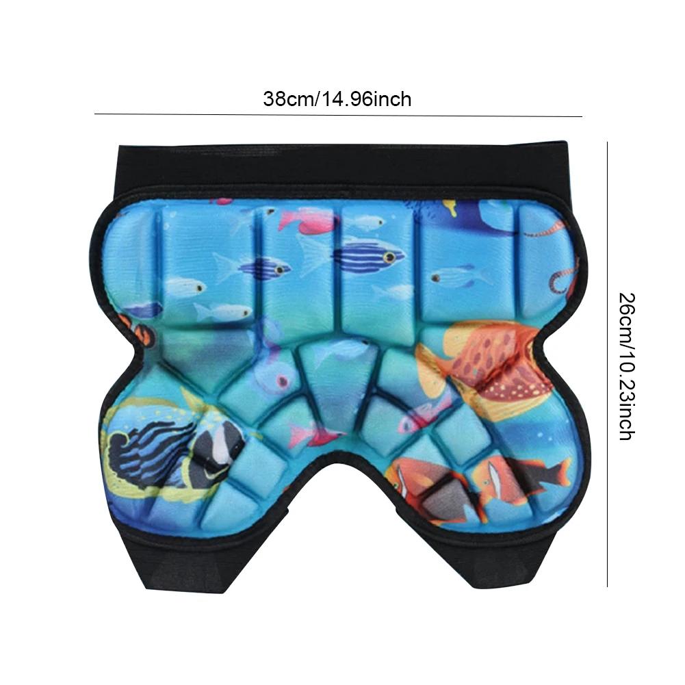 Pantalon rembourré de Snowboard pour enfants, épais, rembourré en 3D, protection des hanches, court,