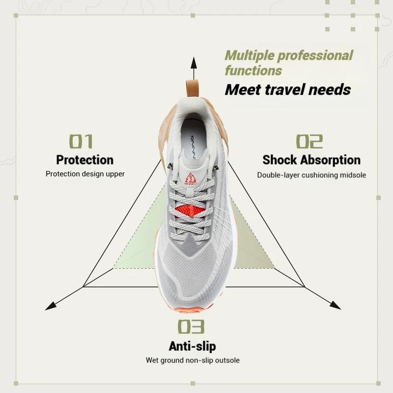 361 degrés Yushan PRO hommes chaussures de course Durable randonnée amorti respirant antidérapant en
