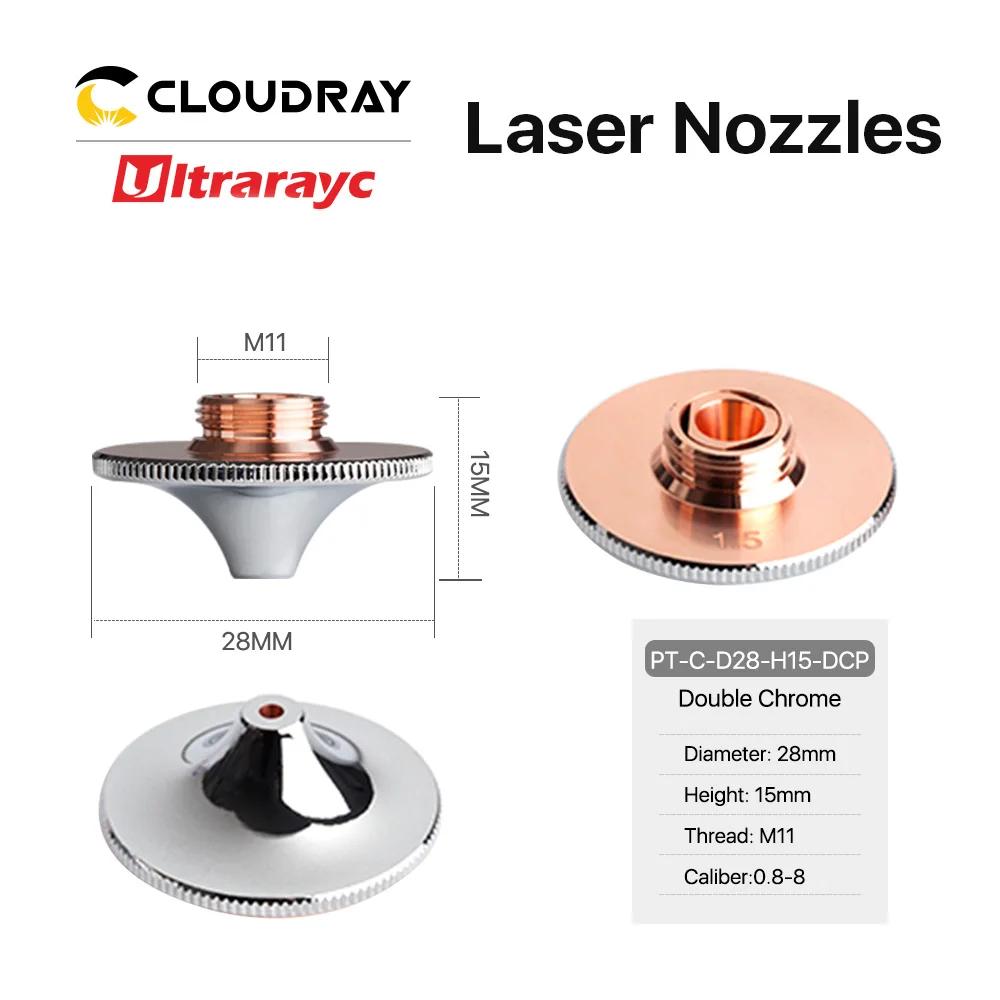 Ultrarayc 10 pièces buses Laser D28 calibre 0.8-6.0mm simple Double couches chromées pour la coupe d
