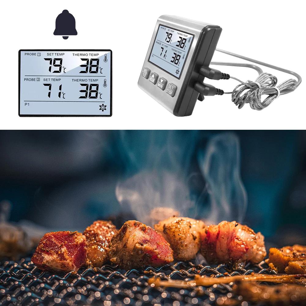 Therye.com numérique avec sonde en acier inoxydable, alarme de cuisine, minuterie de viande, mesure
